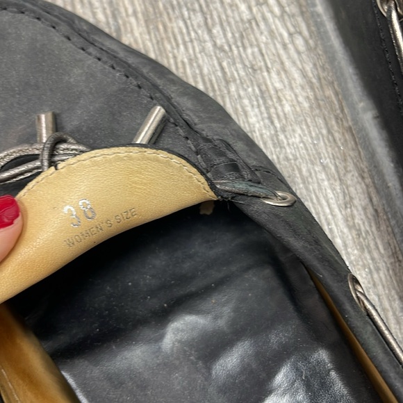 Women's TOD'S Loafers Size 38 Black/Grey - Picture 5 of 6